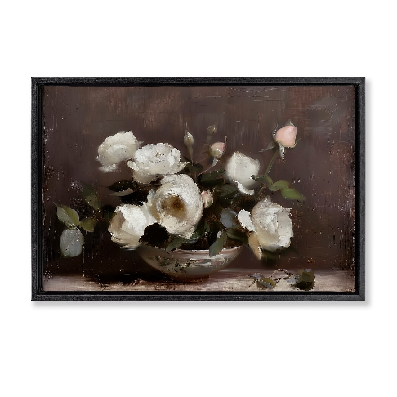 Stupell Industries Traditional Rose Still Life Floating Frame By Annabelle Hall
